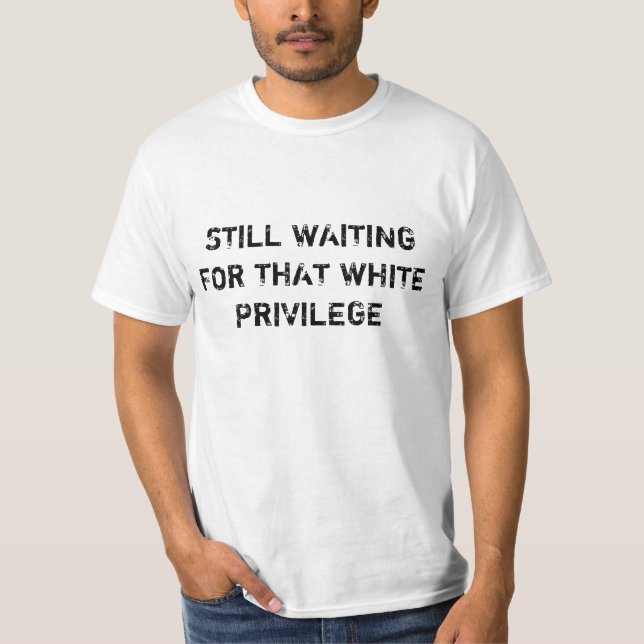 Vitt privilegium tee shirt (Framsida)
