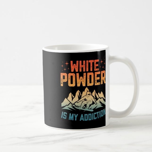 Vitt pulver är min självsvårighet, smuts-smuts.. kaffemugg (Höger)