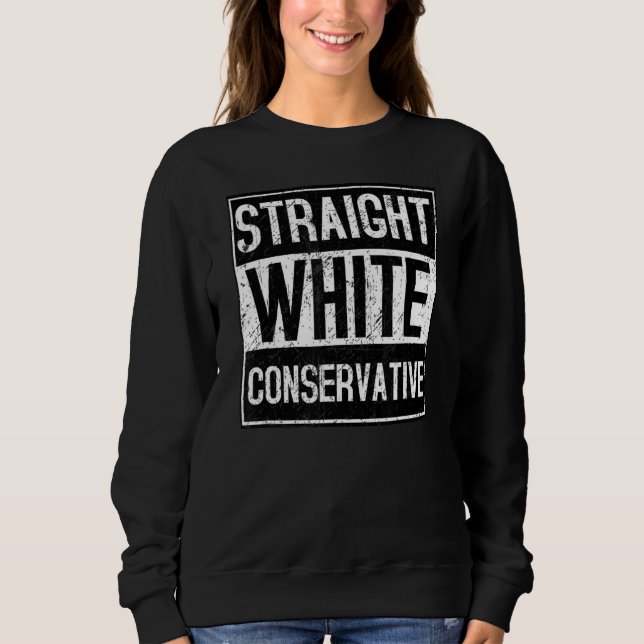 Vitt Rakt Konservativ T Shirt (Framsida)