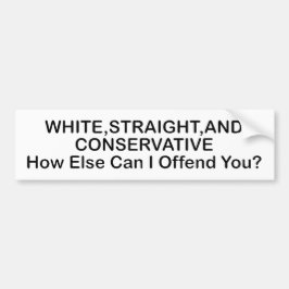 Vitt, Rakt och Konservativ Bildekal