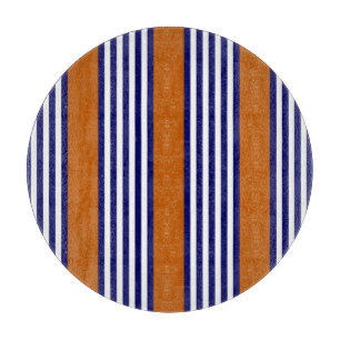 Vitt rand med bränd orange