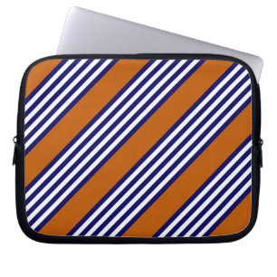 Vitt rand med bränd orange laptop fodral