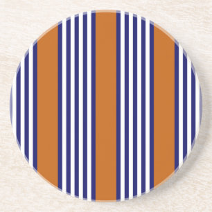 Vitt rand med bränd orange underlägg