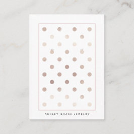 Vitt Rosa Guld Öronkort för Trendig Visning Visitkort