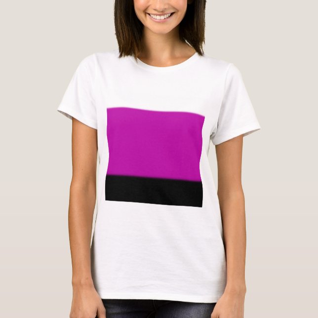 Vitt, Rosa och Svarta ombre T Shirt (Framsida)