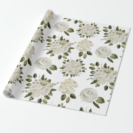Vitt rosenpapper presentpapper