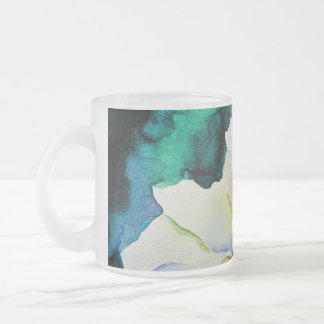 Vitt Rosmugg Frostad Glasmugg