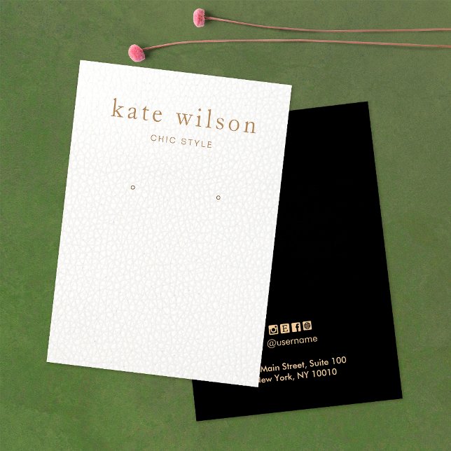 Vitt rött läder (bild) Ökande Visning Visitkort (Skapare uppladdad)