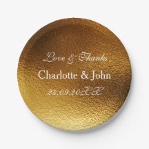 Vitt Royal Metallisk Guld Papper plåt