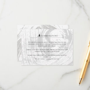 Vitt, Rustic Woodgrain Winter Wedding Tilläggskort
