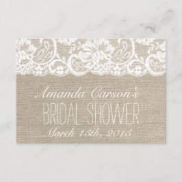 Vitt siden och juteskål Bröllopsfest Receptkort