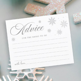 Vitt Snö Vinter Bröllopsfest råd Kort