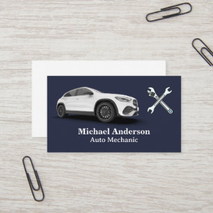 Vitt SUV Wrenches Visitkort