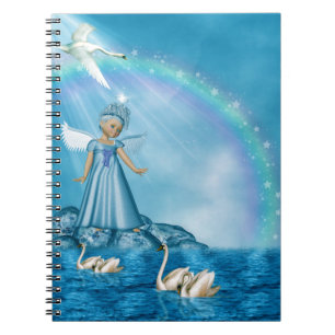Vitt Svanar och gel Anteckningsbok
