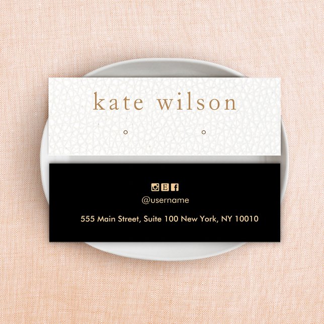 Vitt svart läderstift - Visning kort (Skapare uppladdad)