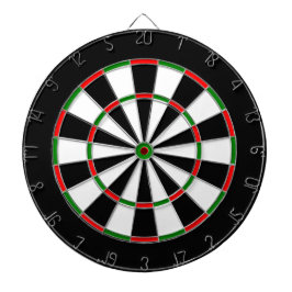 Vitt, svart, rött och Grönt Metall Cage Dartboard Darttavla