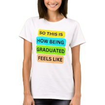 Vitt T-Shirt SO_DENIS_HOW_BEING_GRADUATED för kvin