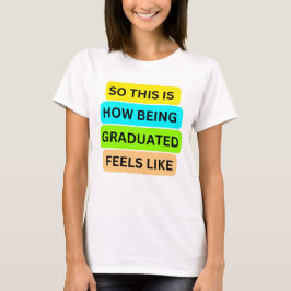 Vitt T-Shirt SO_DENIS_HOW_BEING_GRADUATED för kvin