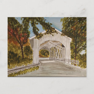 Vitt täckt Bridge-vykort Vykort