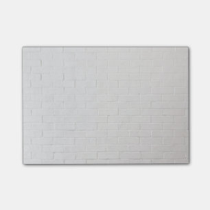 Vitt tegelvägg Grått Bricks Struktur Grunge Post-it Block