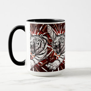 Vitt Tiger Uppstigning Mugg