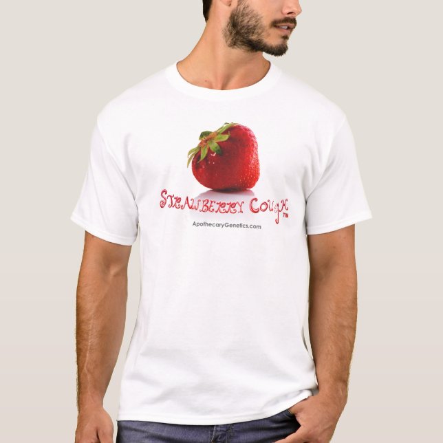 VitT-tröja för JORDGUBBE COUGH™ Tee Shirt (Framsida)