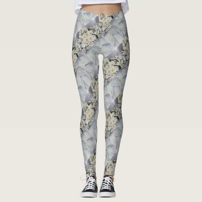 VITT TUSENFÖLDIGT KNIPPE | BLOMMÖNSTRIGA LEGGINGS (Framsida)