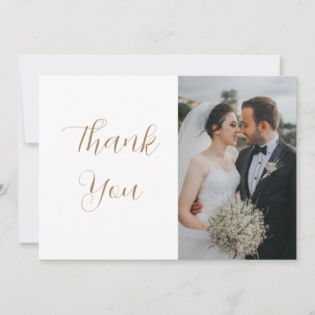 Vitt två foto-Helgdag Tack Kort (Framsida)