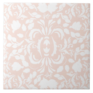 Vitt vackert köksdekan William Morris rosa White Kakelplatta