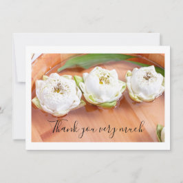 Vitt vikat lotus i träsket Tack för ditt kort