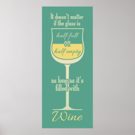 Vitt Vin-glas poster