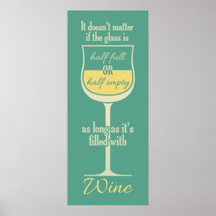 Vitt Vin-glas poster
