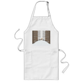 Vitt vinterlandskap långt förkläde