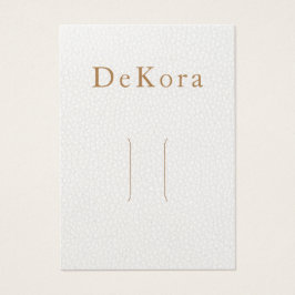 Vitt Visning för enkelt läderklipp Visitkort