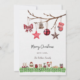 Vitt Vitt årfärgsfärgat julkort