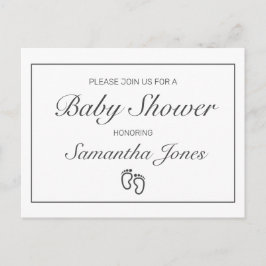 Vitt vykort för anmälan om babyutlösare