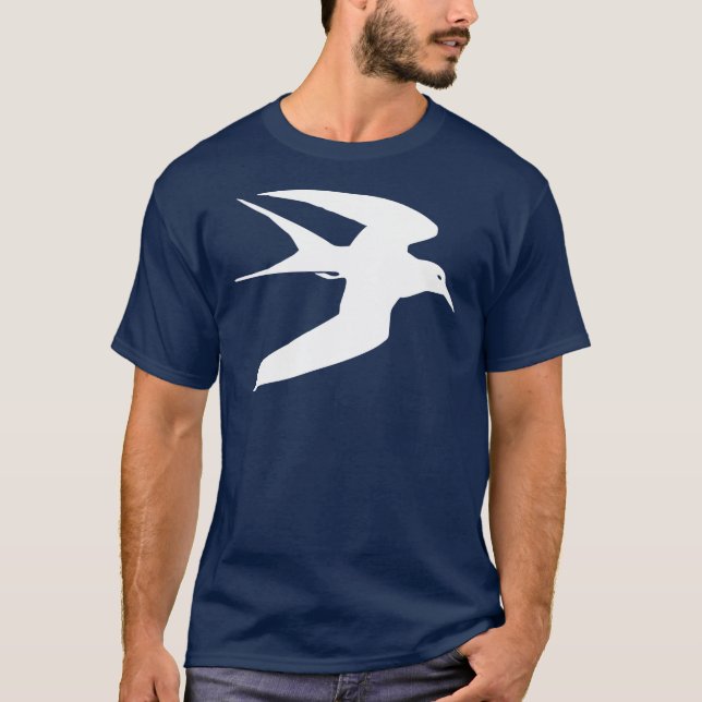 Vittärnafågel i flyg tee shirt (Framsida)