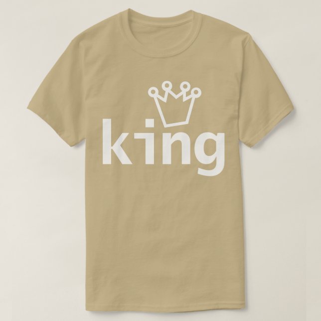 Vittext för Typografi kung Krona T Shirt (Design framsida)