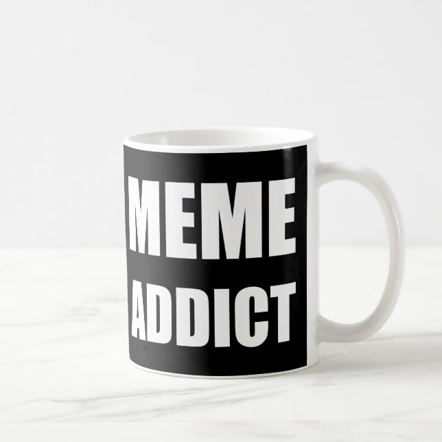 Vittextdesign för "Memorandumet Addict" Kaffemugg (Höger)