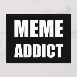 Vittextdesign för "Memorandumet Addict" Vykort