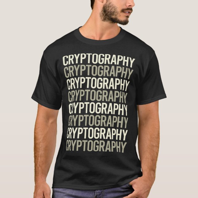 Vittextkryptografi T Shirt (Framsida)