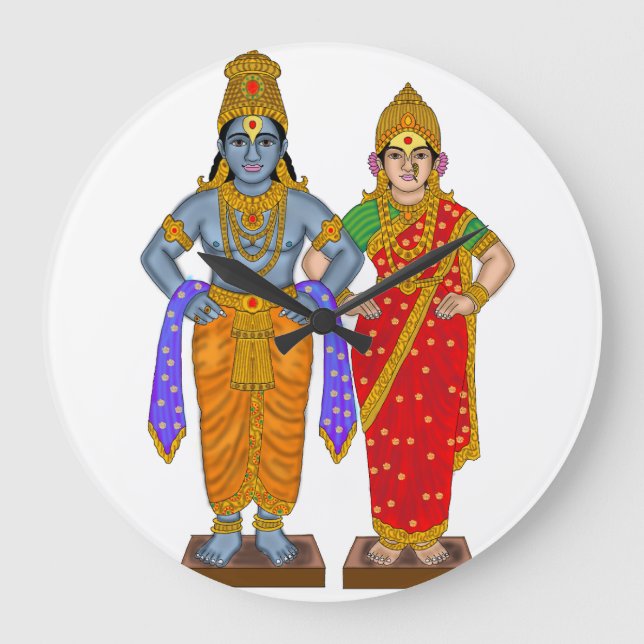 Vitthal Rukmini-klocka Stor Klocka (Framsida)