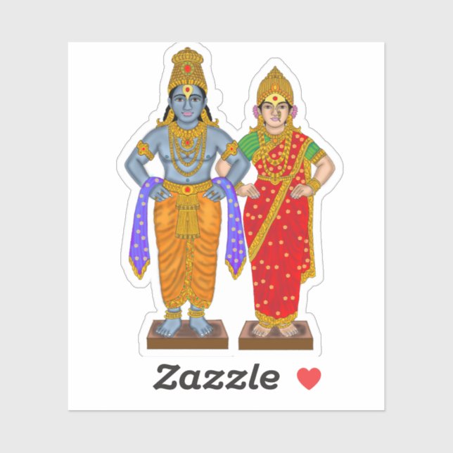 Vitthal Rukmini Sticker Klistermärken (Ark)
