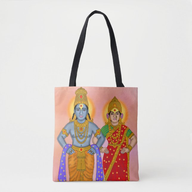 Vitthal Rukmini Tote Bag Tygkasse (Framsida)
