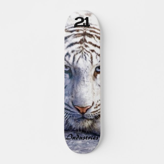 Vittigern stiger ombord mini skateboard bräda 18,7 cm (Framsida)
