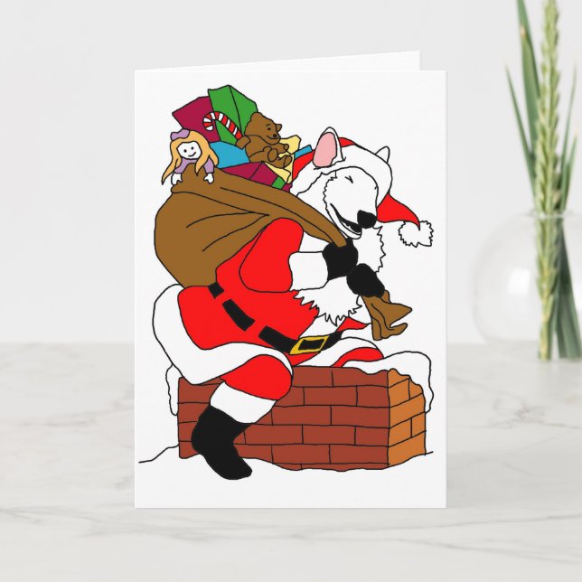 Vittjurterrier santa helgkort (Framsida)