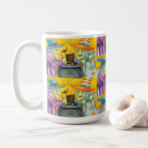 VITTMETODER, SVART KAT- OCH HALLOWEEN-BREW KAFFEMUGG