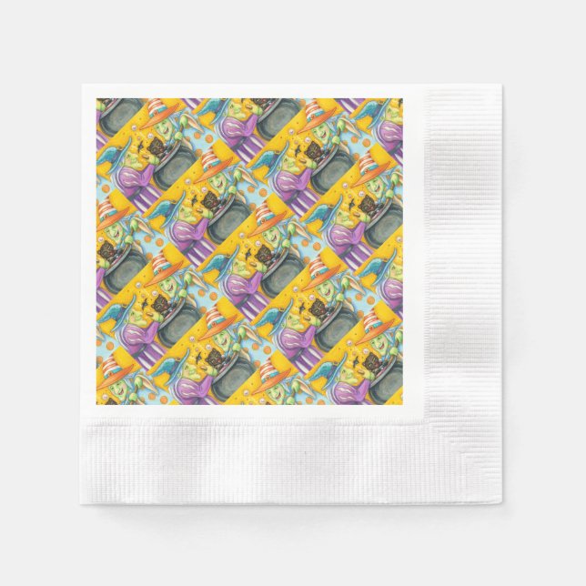 VITTMETODER, SVART KAT- OCH HALLOWEEN-BREW PAPPERSSERVETT (Framsidan)