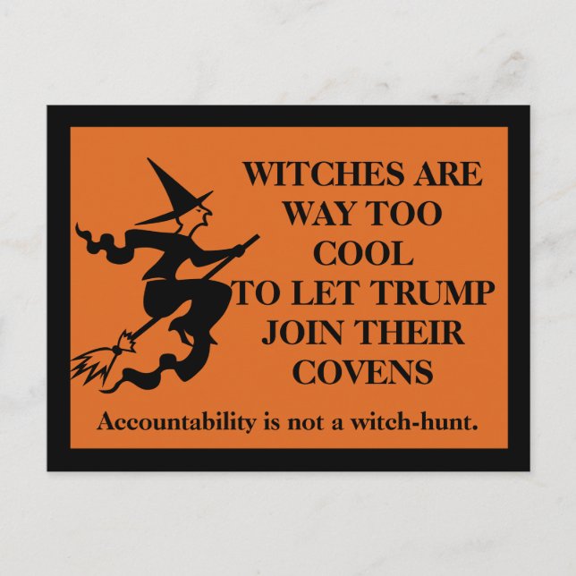 Vittnen är Coolor. Trump är inte. Vykort (Framsida)