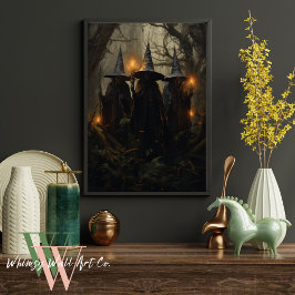 Vittnen i Forest Mörk Gothic Halloween Poster